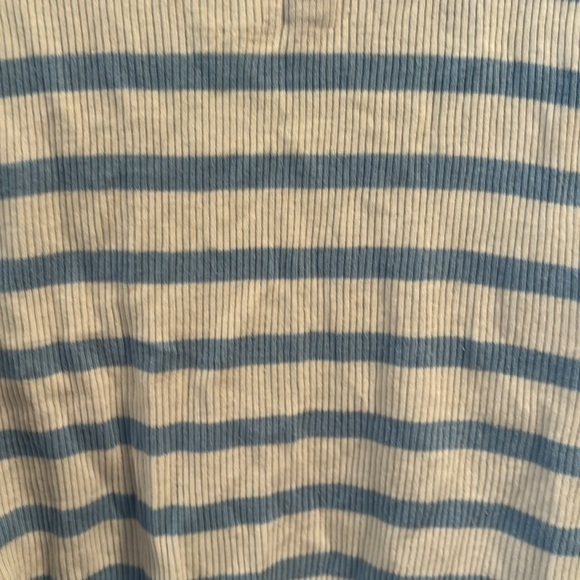 Light Blue and White Striped Tank Top - Picture 3 of 3